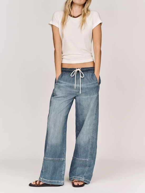Pilcro Pants - Pilcro Izzie Relaxed Full-Length Pull-On Barrel Jeans